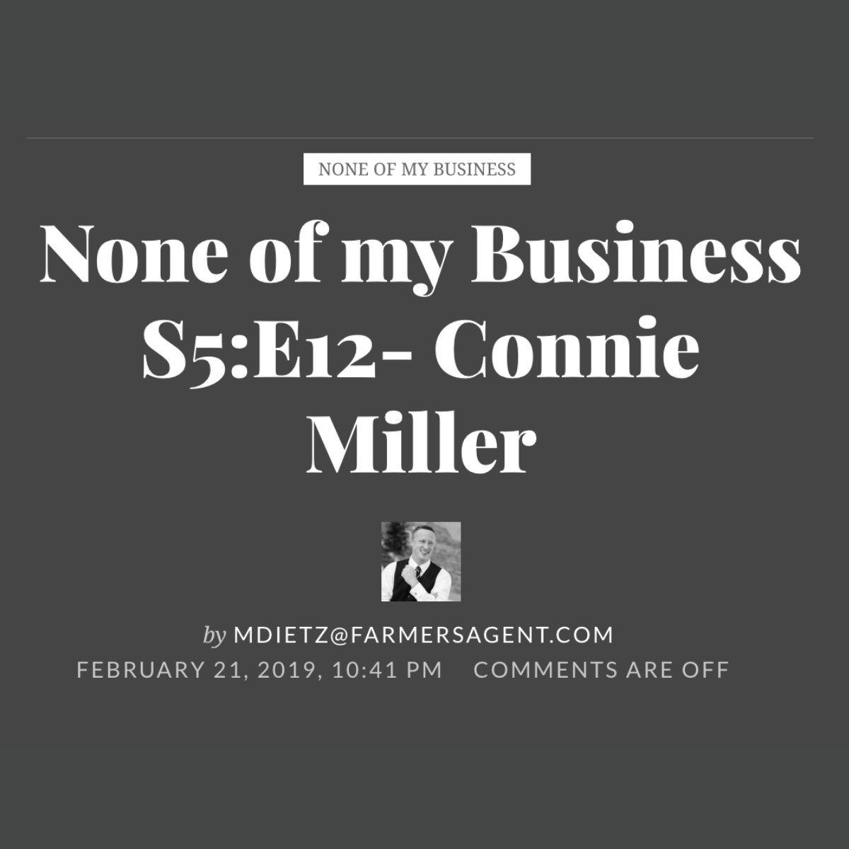 None of my Business Podcast None of my Business Podcast